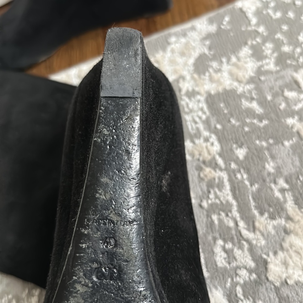designer black suede wedge boots, beautiful!!! - Picture 4 of 5